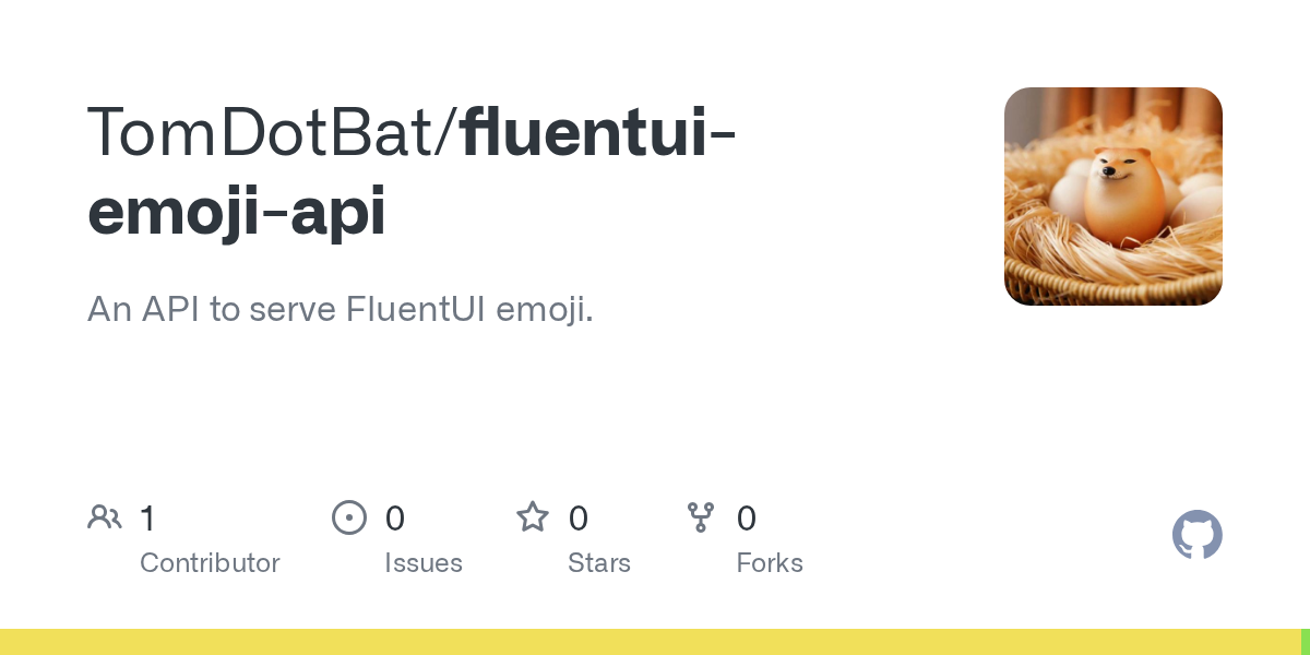 FluentUI Emoji API GitHub repo card