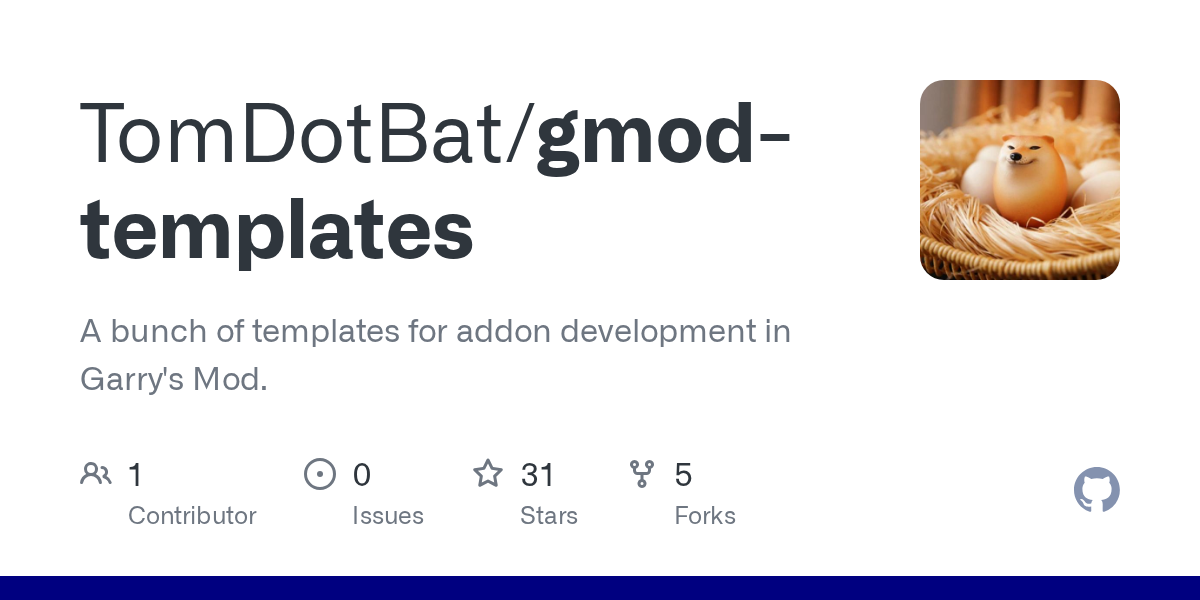 gmod-templates GitHub repo card