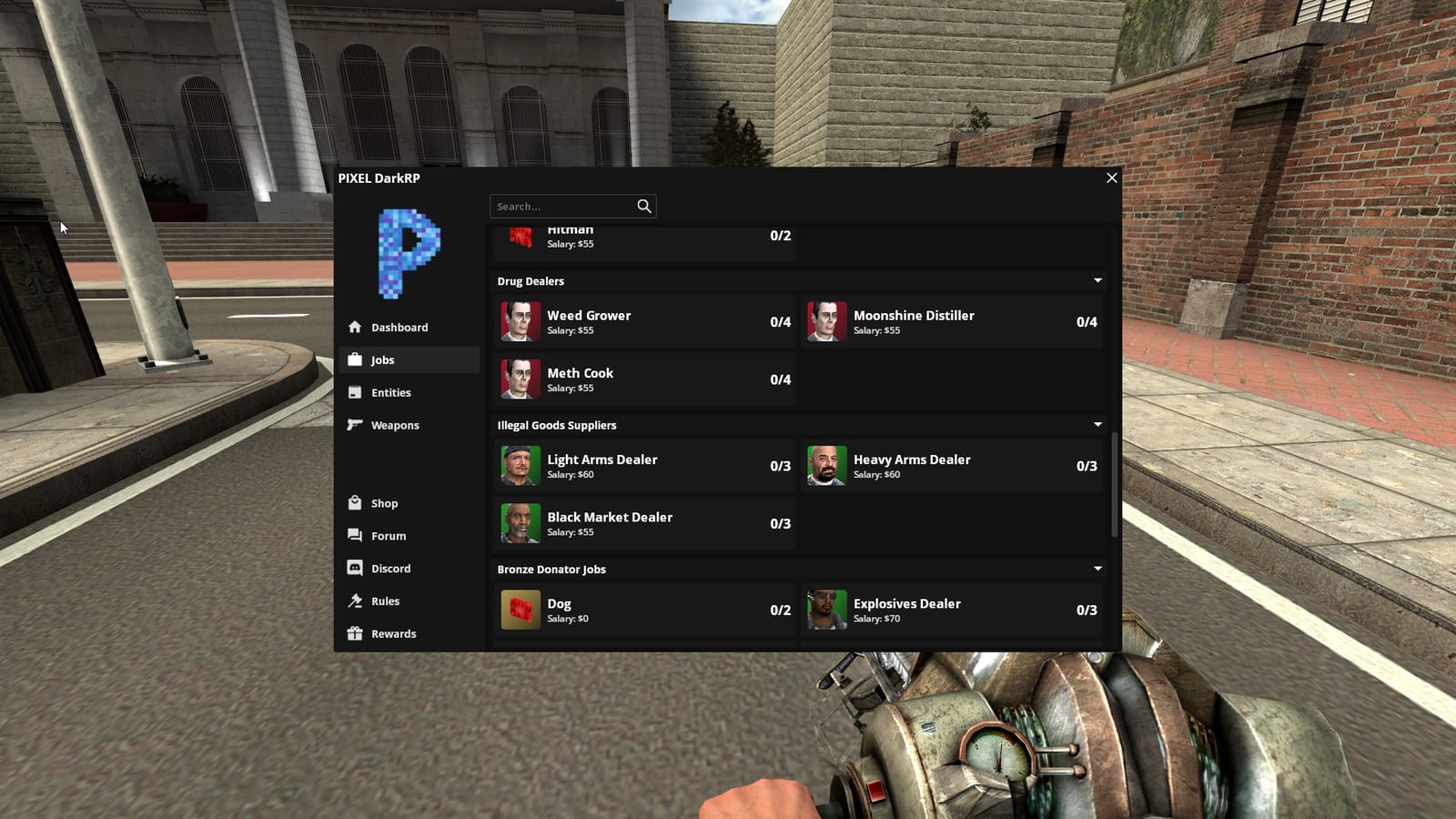 PIXEL F4 menu screenshot
