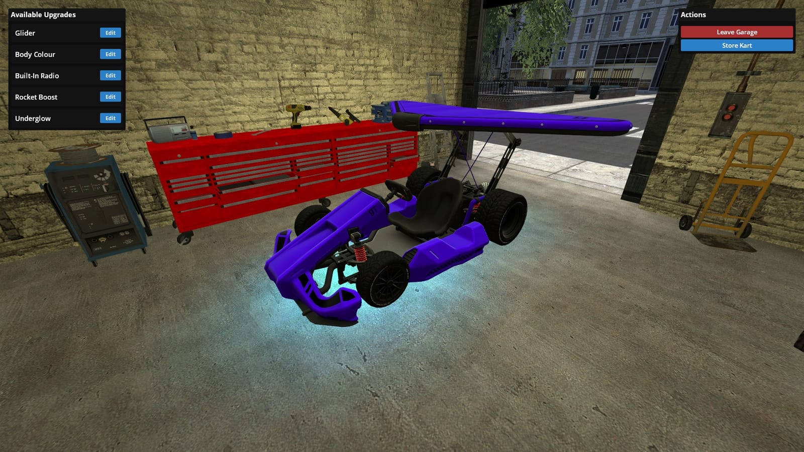 PIXEL Karts garage screenshot