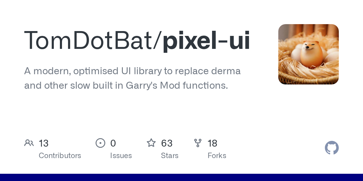 PIXEL UI GitHub repo card