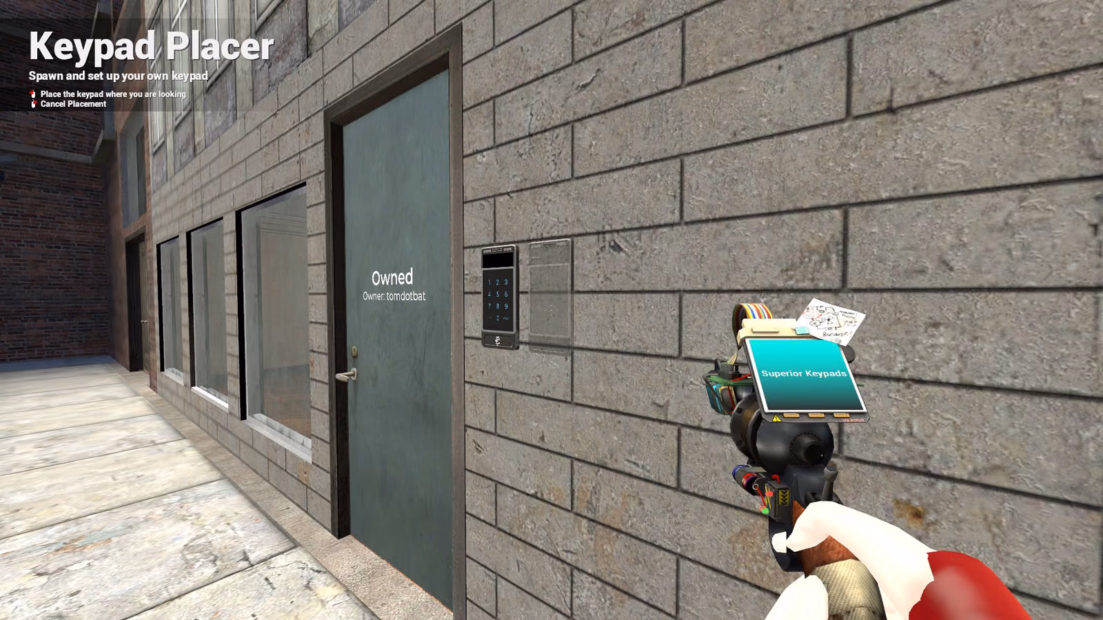 sKeypads keypad placement in Garry's Mod