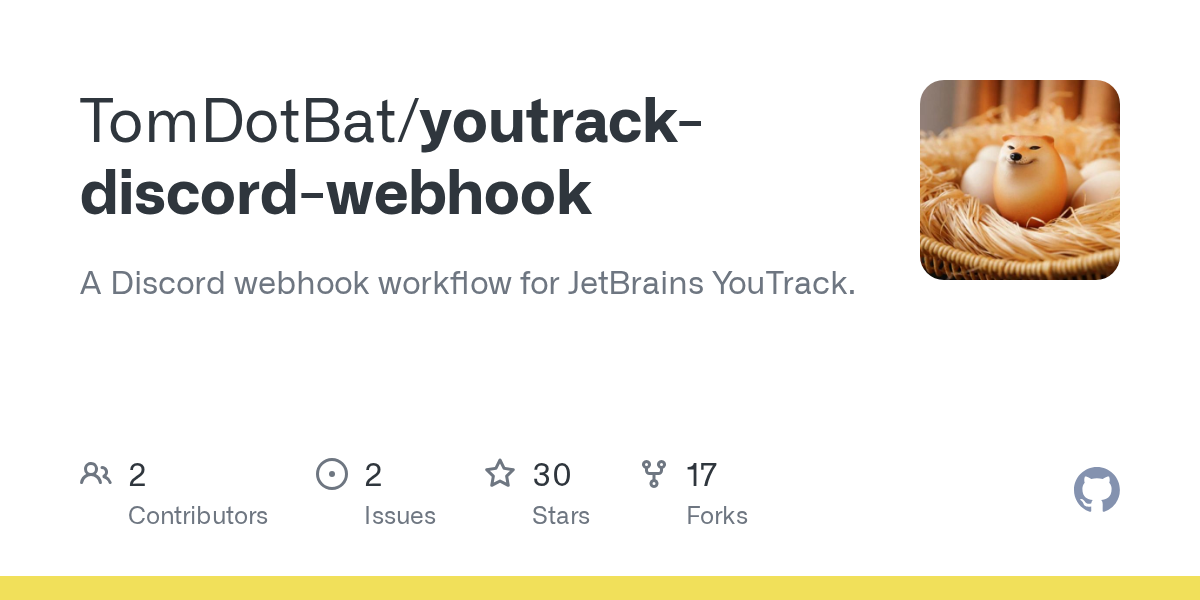youtrack-discord-webhook GitHub repo card